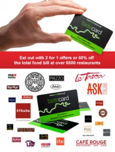 Tastecard discount