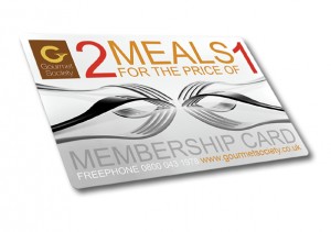 Gourmet Society Dining Card 